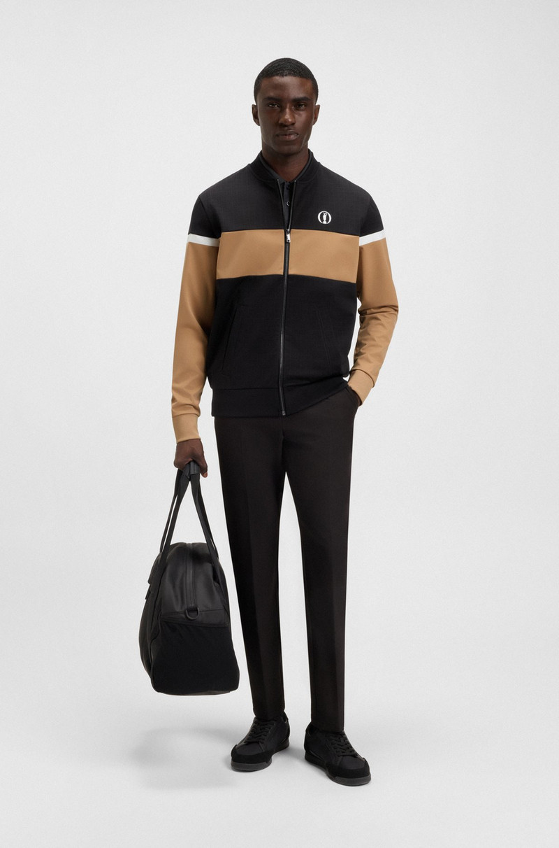 BOSS THE OPEN JERSEY JACKET WITH COLOR-BLOCKING outlook