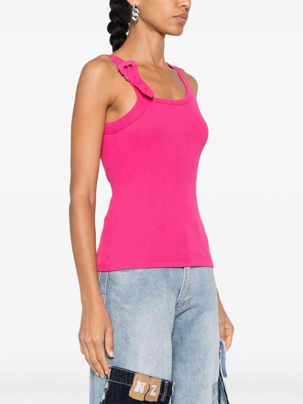 buckle-embellished tank top - 6
