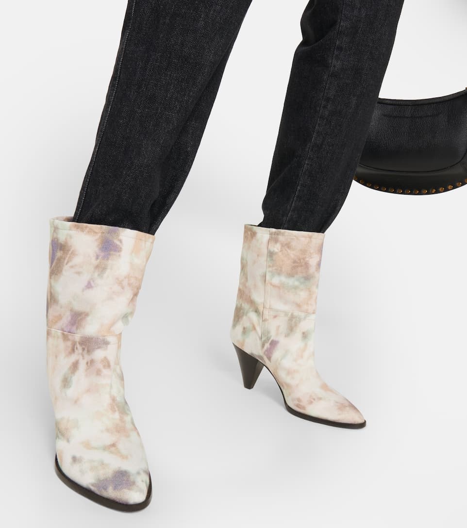 Rouxa printed canvas ankle boots - 4