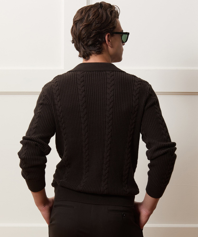 Beechwood Cable Knit Sweater Polo 6