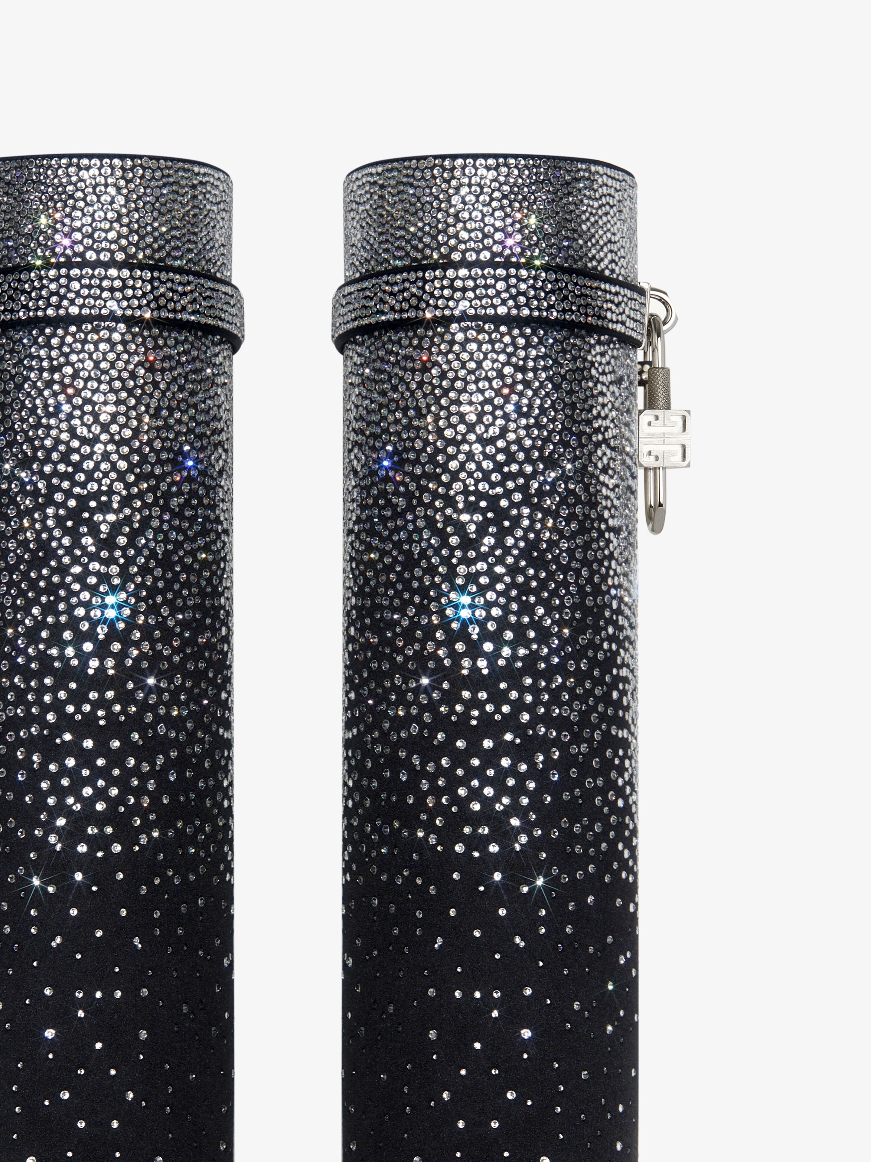 SHARK LOCK BOOTS IN SATIN WITH STRASS - 6