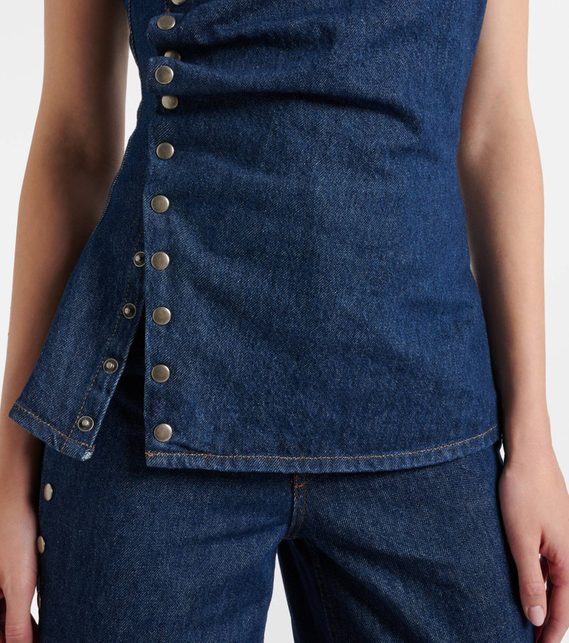 Draped denim top 5