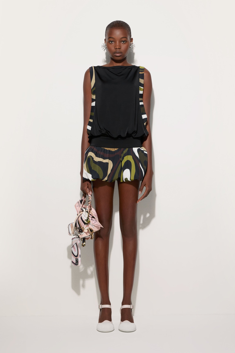 PUCCI MARMO PRINT DRAPED MINI DRESS outlook