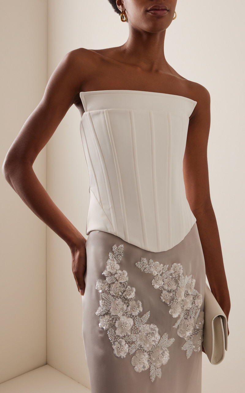 ILA Exclusive Yuan Crepe Corset Top white outlook