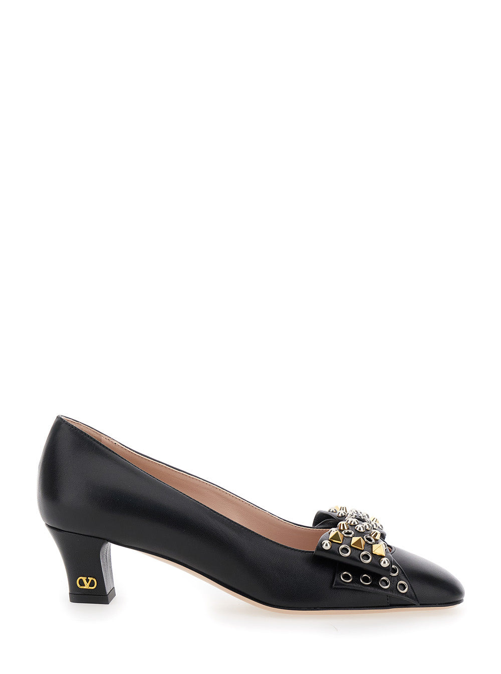 Valentino Garavani Women Pump | Valentino Garavani Bowow | T. 45 | Capretto/A.Silver-A.Brass Mix Stu - 1
