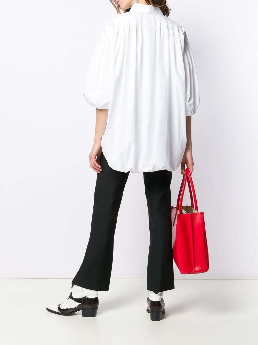 puff sleeve poplin shirt - 2
