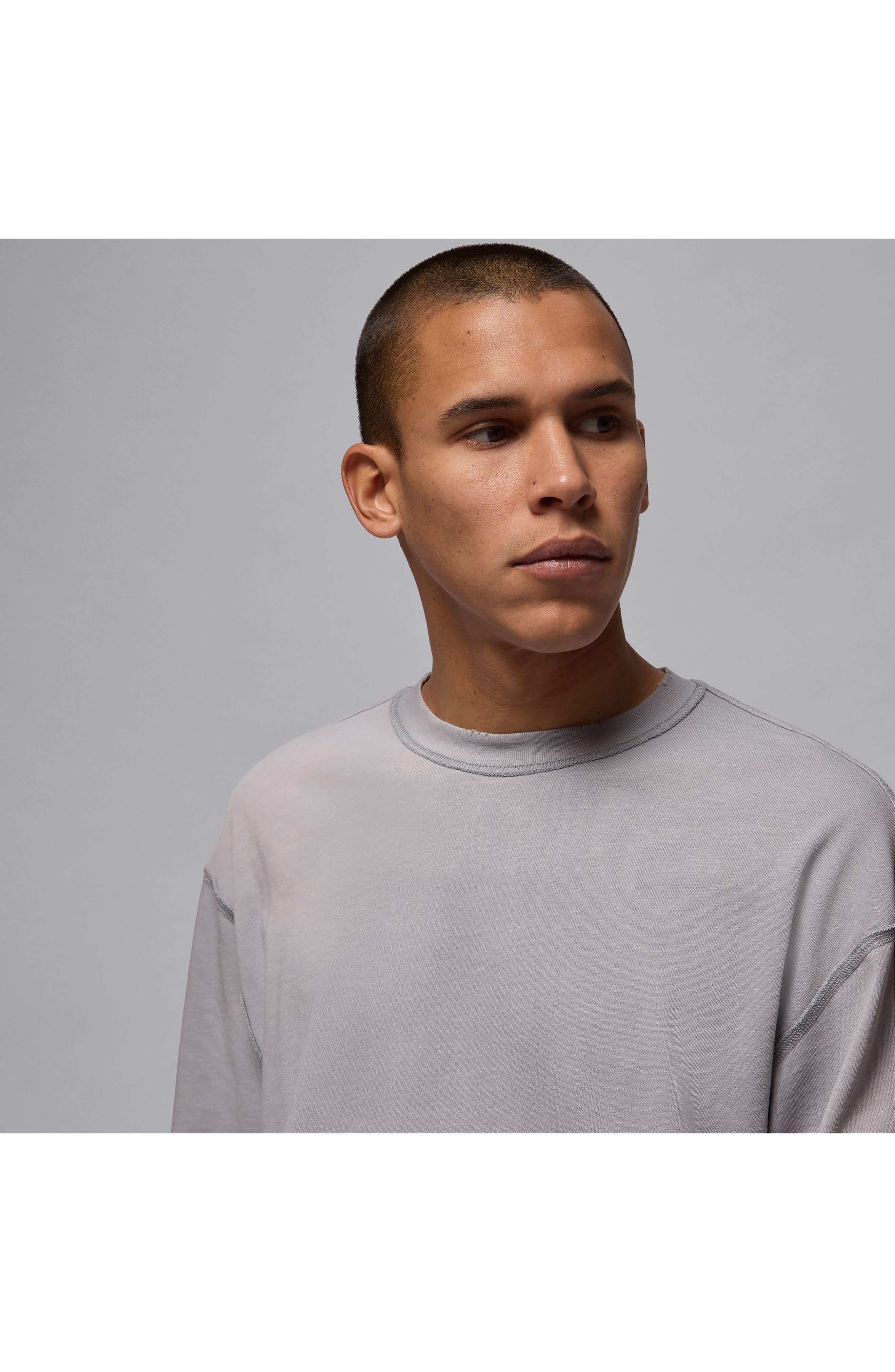 Jordan Rare Air Distressed Long Sleeve Graphic T-Shirt in Light Smoke Grey/Deep Royal at Nordstrom - 7