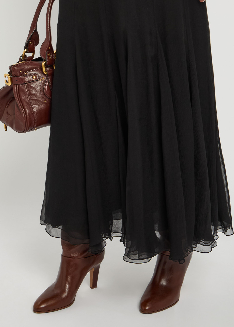 Chloe Textured Silk-chiffon Maxi Skirt - 5