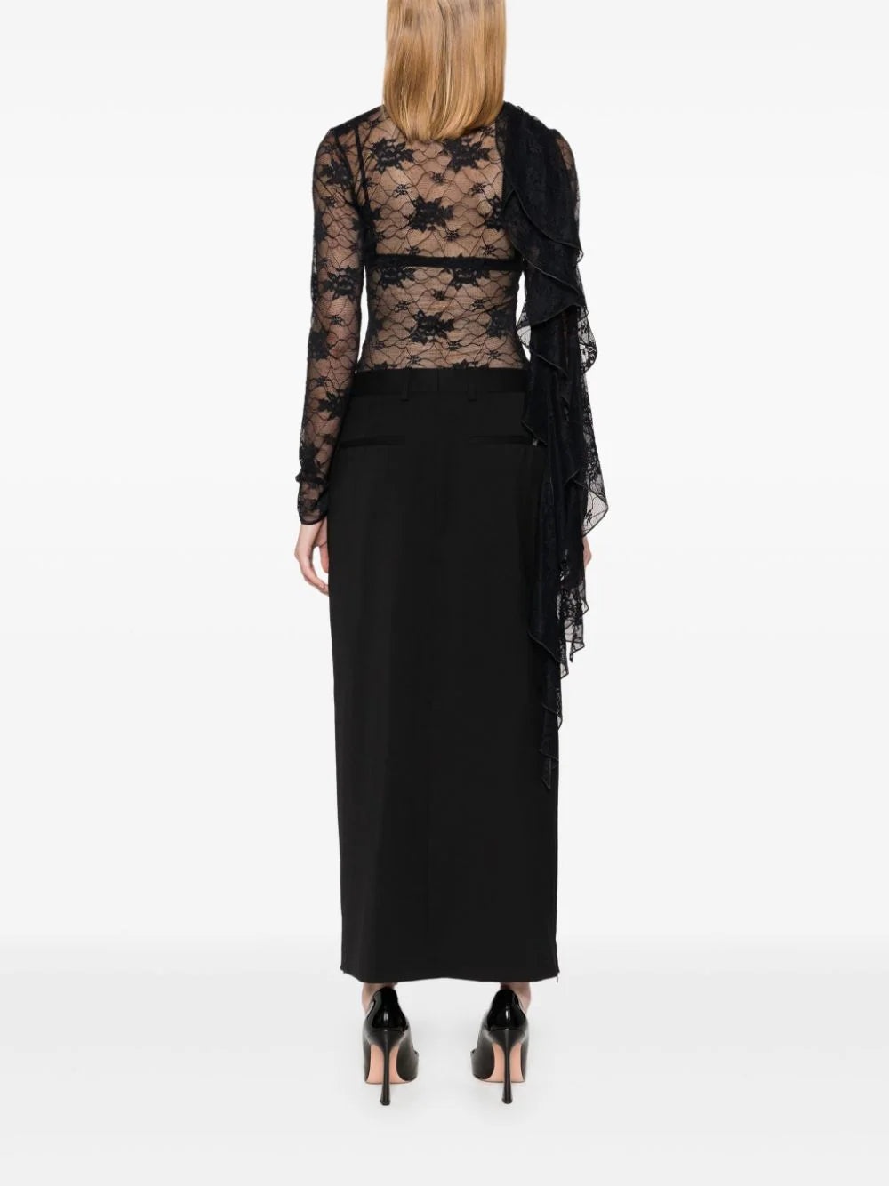 Lace Volant Sleeves Body - 4