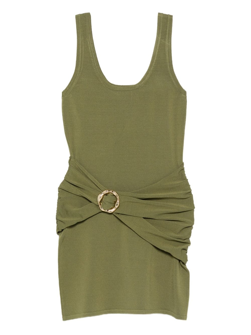 belted draped dress - 1