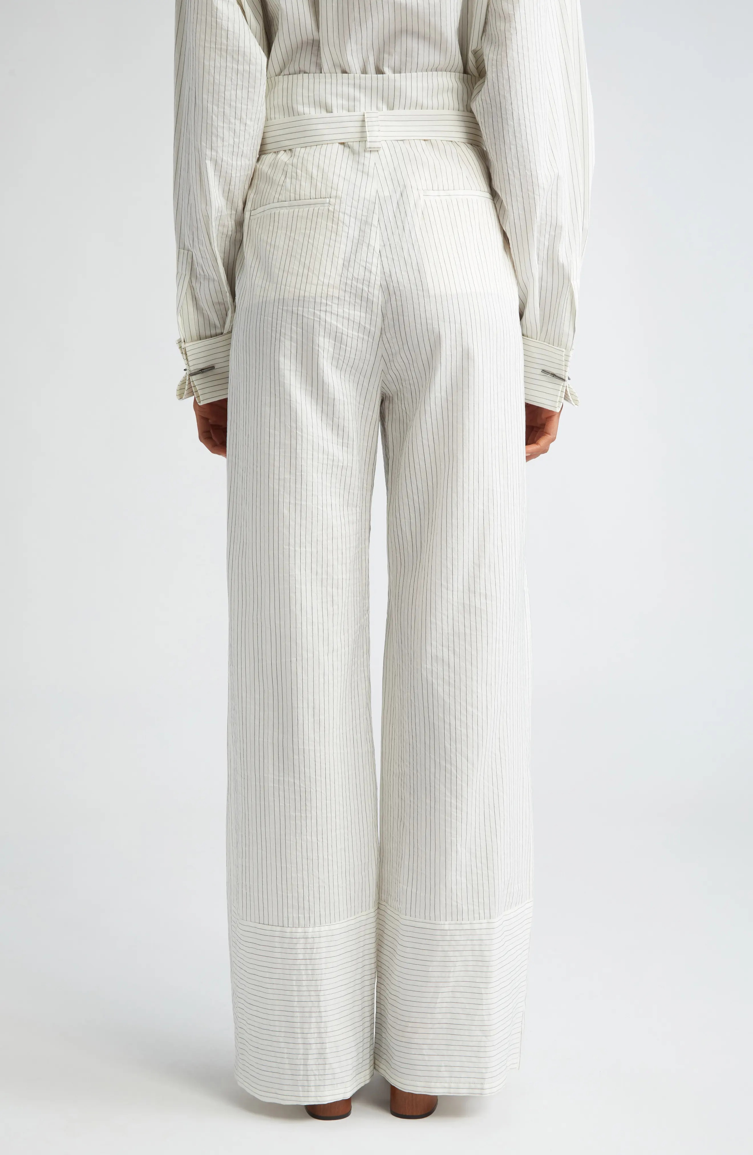 Xero Directional Stripe Cotton & Silk Pants - 3