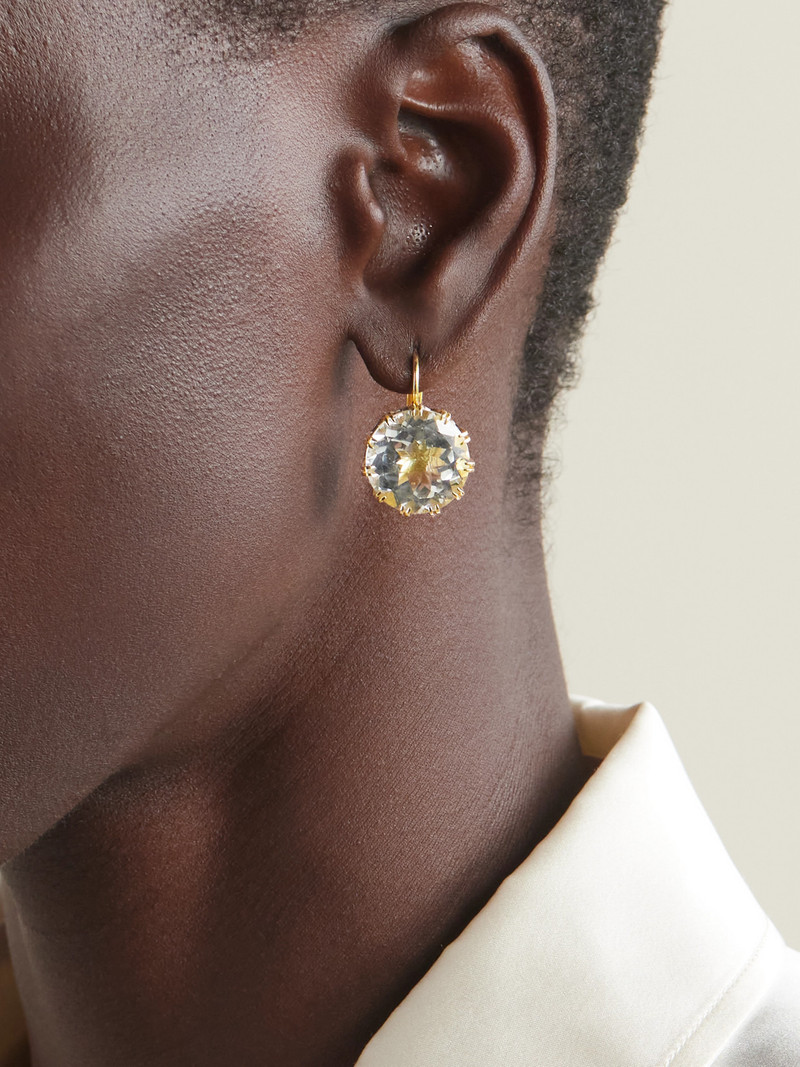 ILEANA MAKRI 18-karat Gold, Diamond And Topaz Earrings outlook