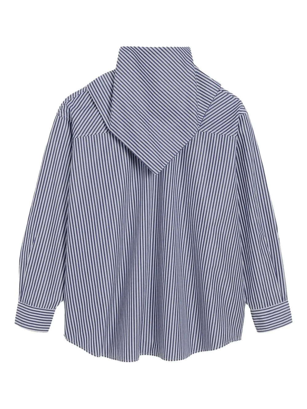 striped-pattern bandana-collar shirt - 1