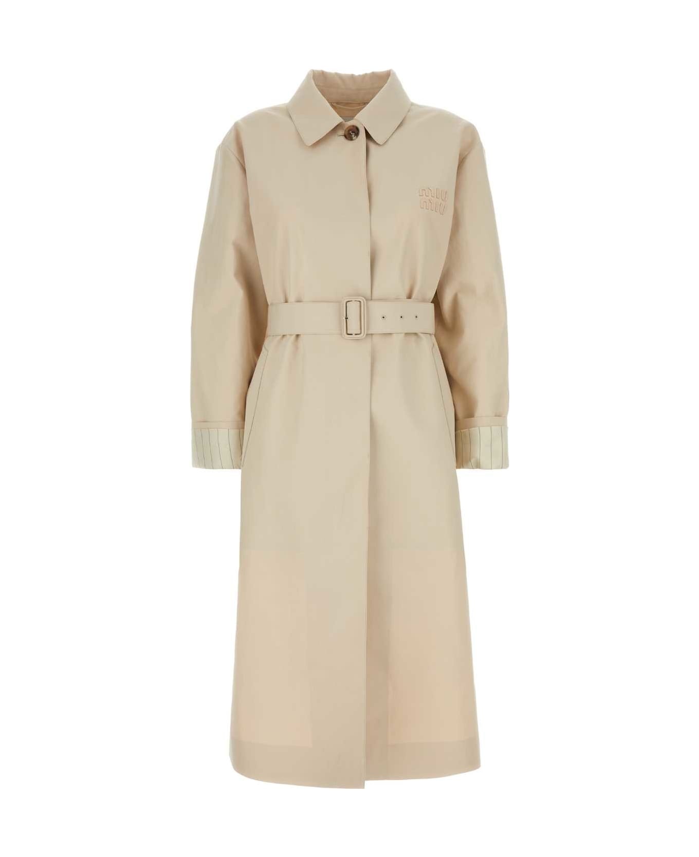 Sand Cotton Trench Coat - 1