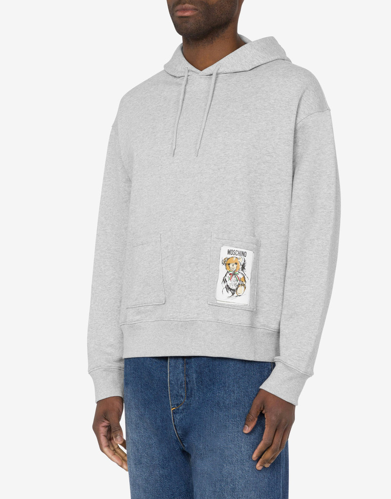 Moschino HOODED SWEATSHIRT WITH TEDDY BEAR PATCH outlook