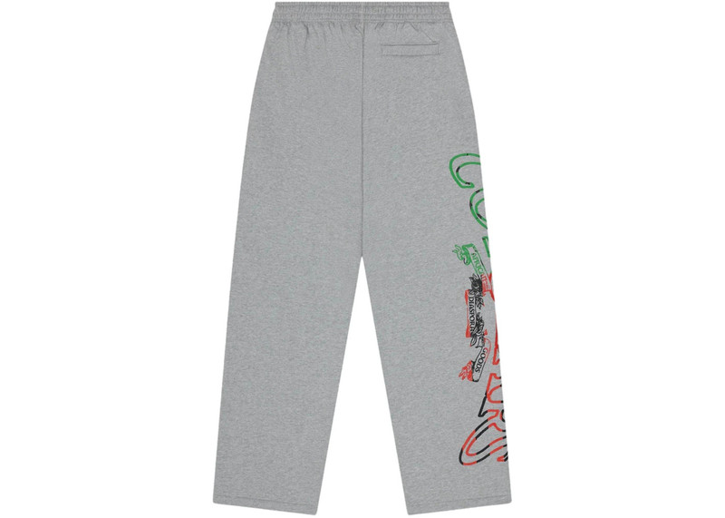 DENIM TEARS Denim Tears Cortears Royale Open Hem Sweatpants Grey outlook