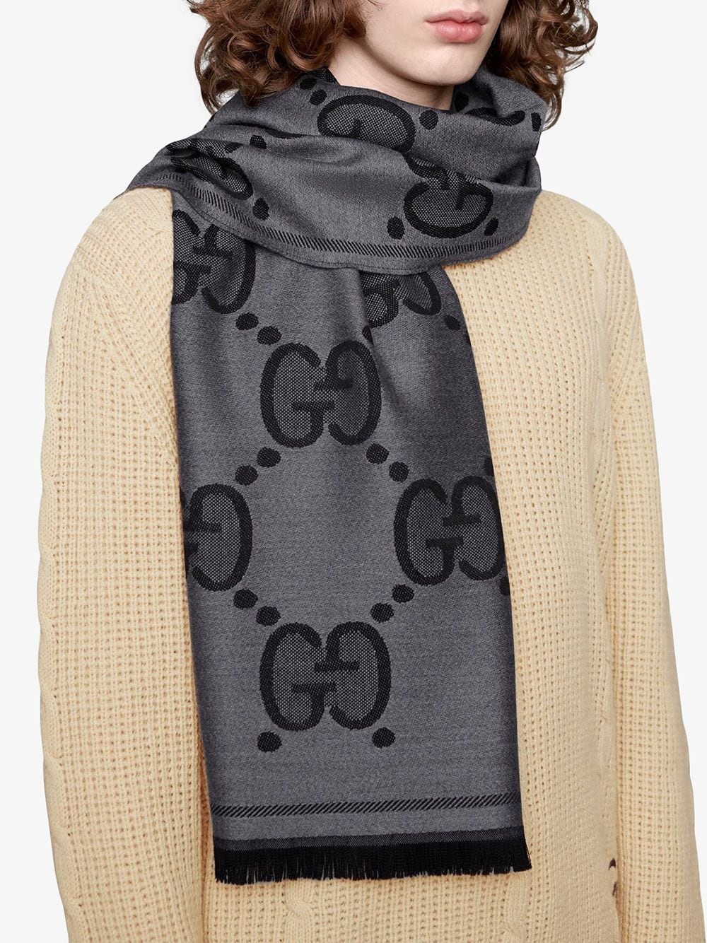 GG jacquard scarf - 2