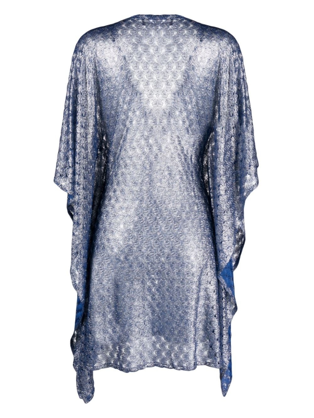 draped open-knit kaftan - 2