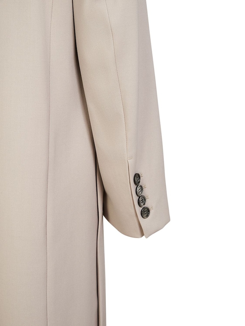 Double breast wool gabardine coat - 5