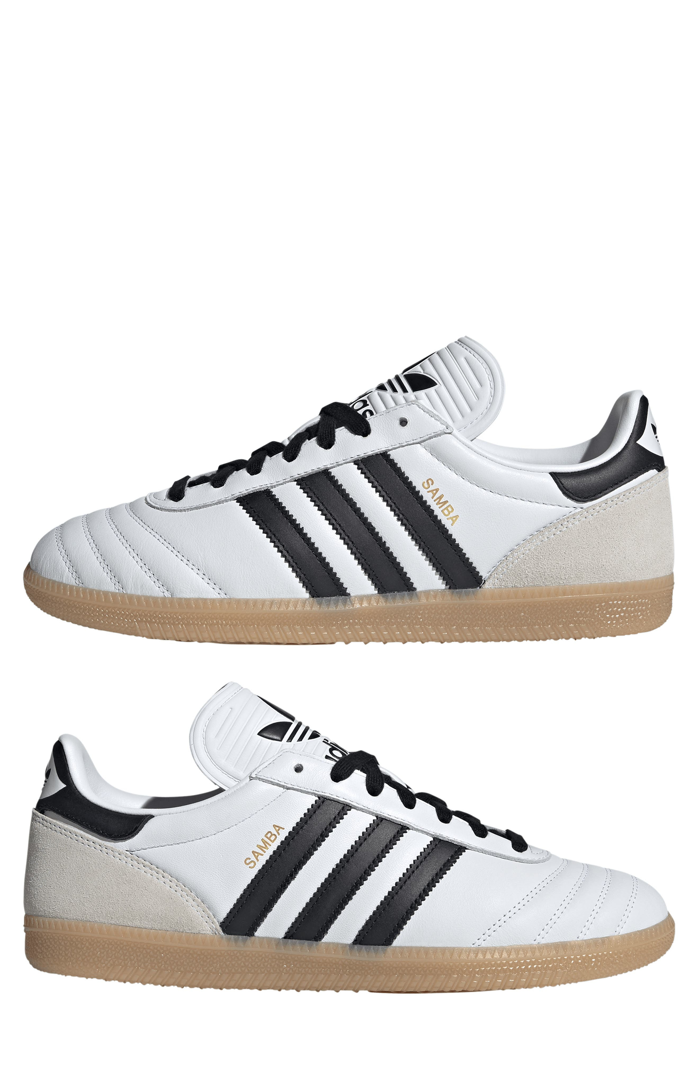 adidas Gender Inclusive Samba 62 Sneaker in White/Black/Gum at Nordstrom - 8