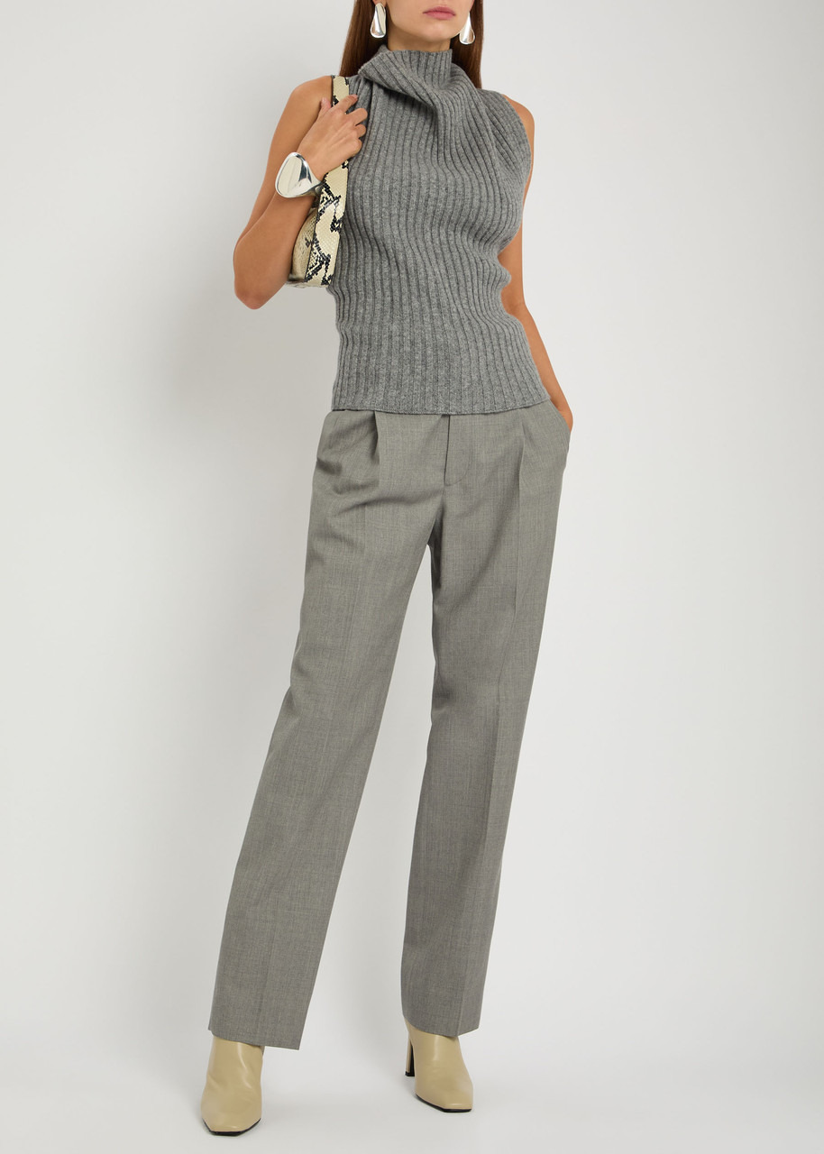 Victoria Beckham Draped Wool-blend top - 4