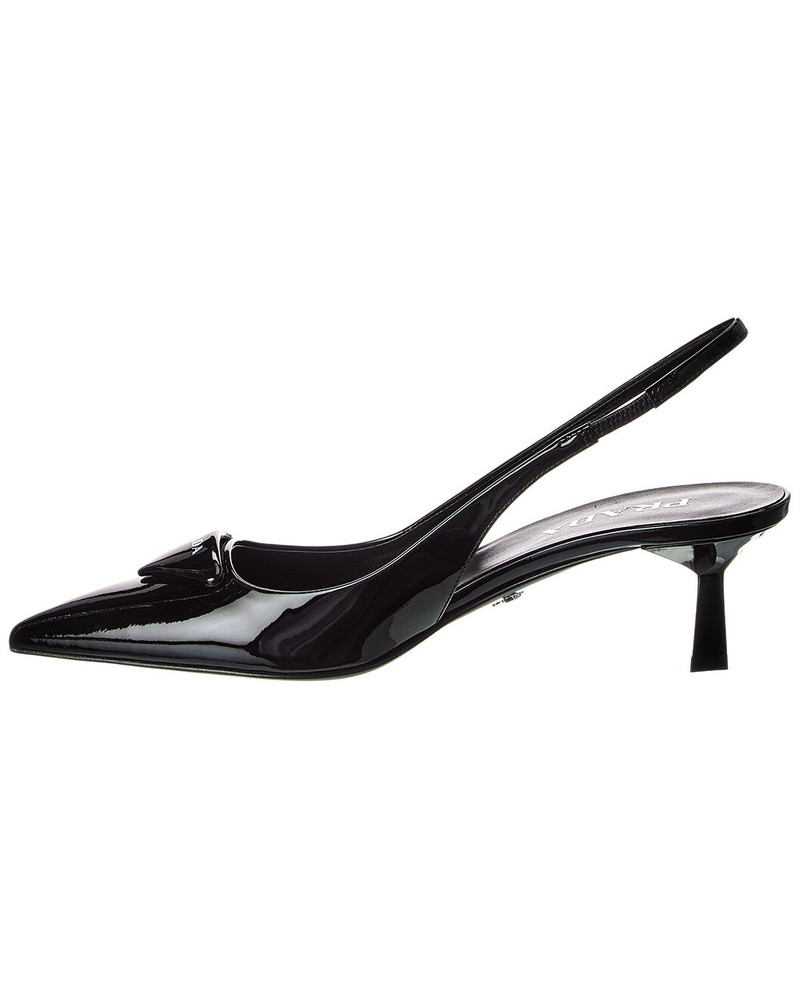 Prada Prada Patent Pointy-Toe Slingback Pump outlook