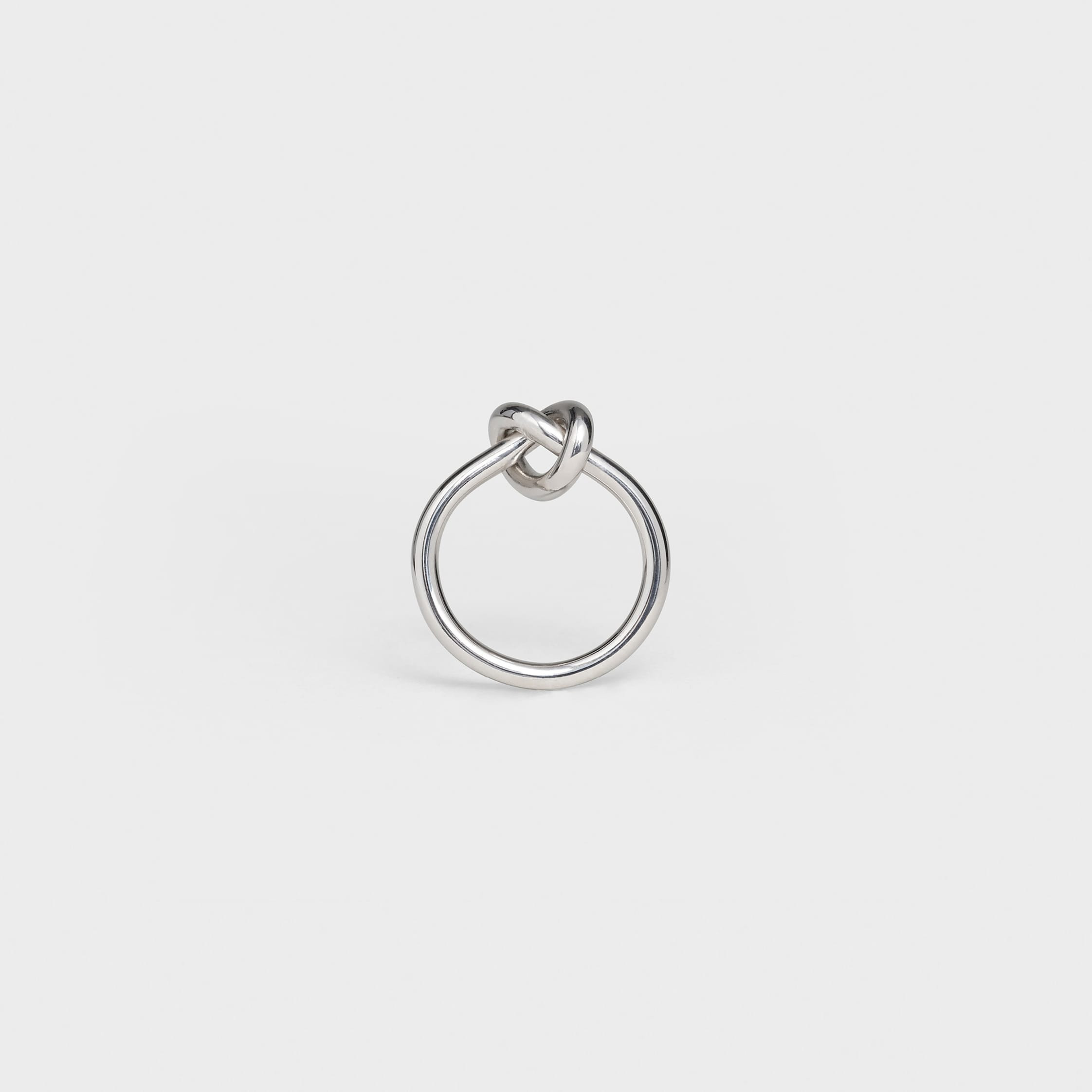 Knot Ring in Brass with Rhodium finish - 1