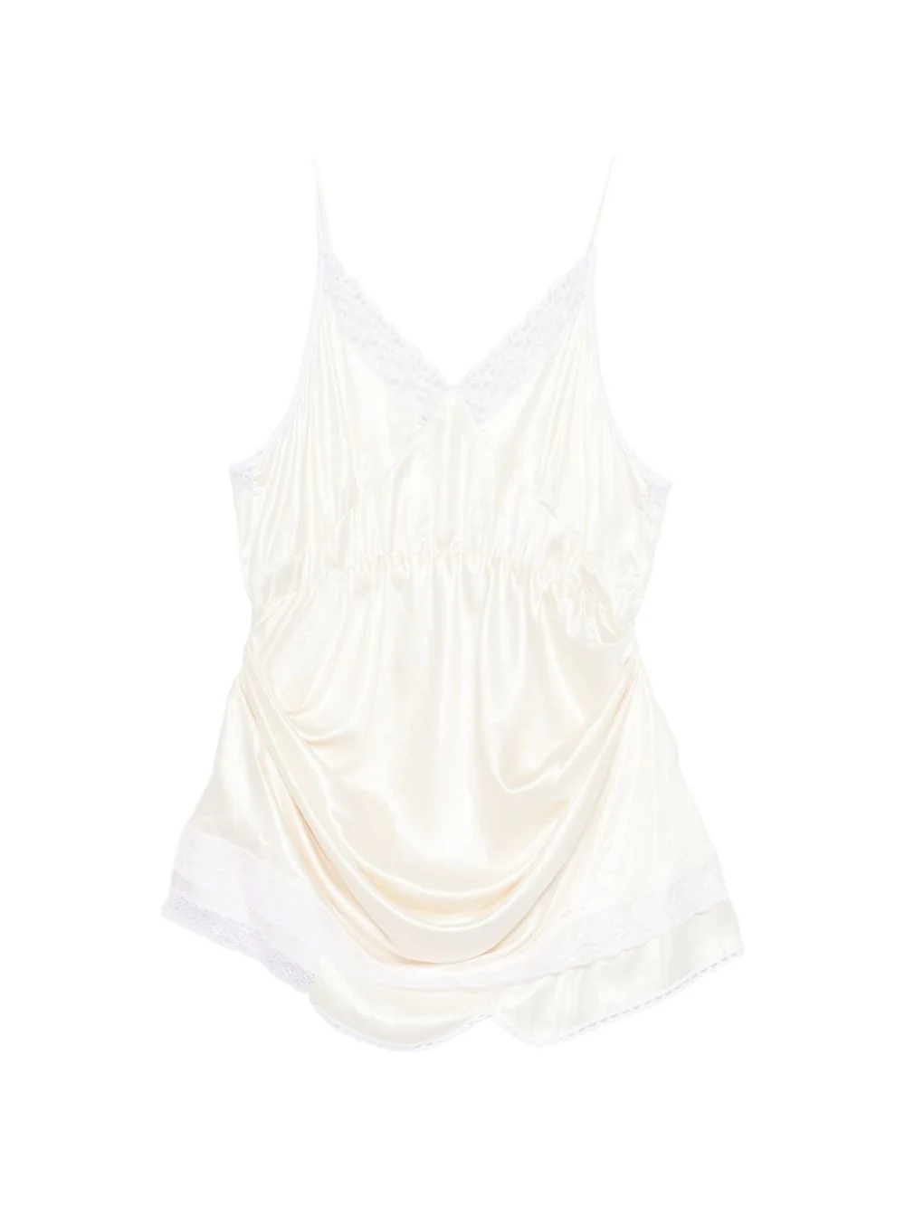 lace-trim mini dress - 1