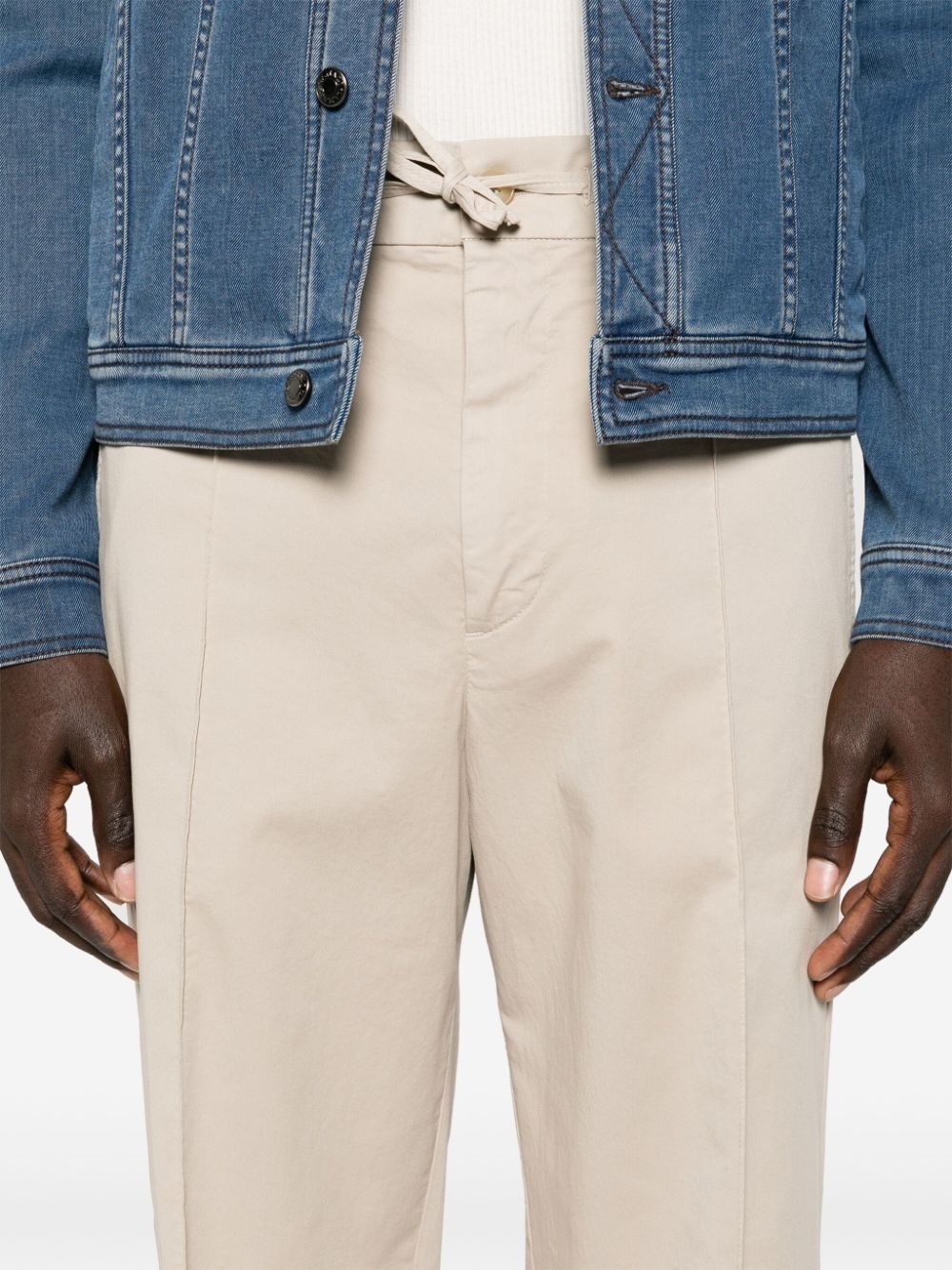 mid-rise tapered trousers - 5