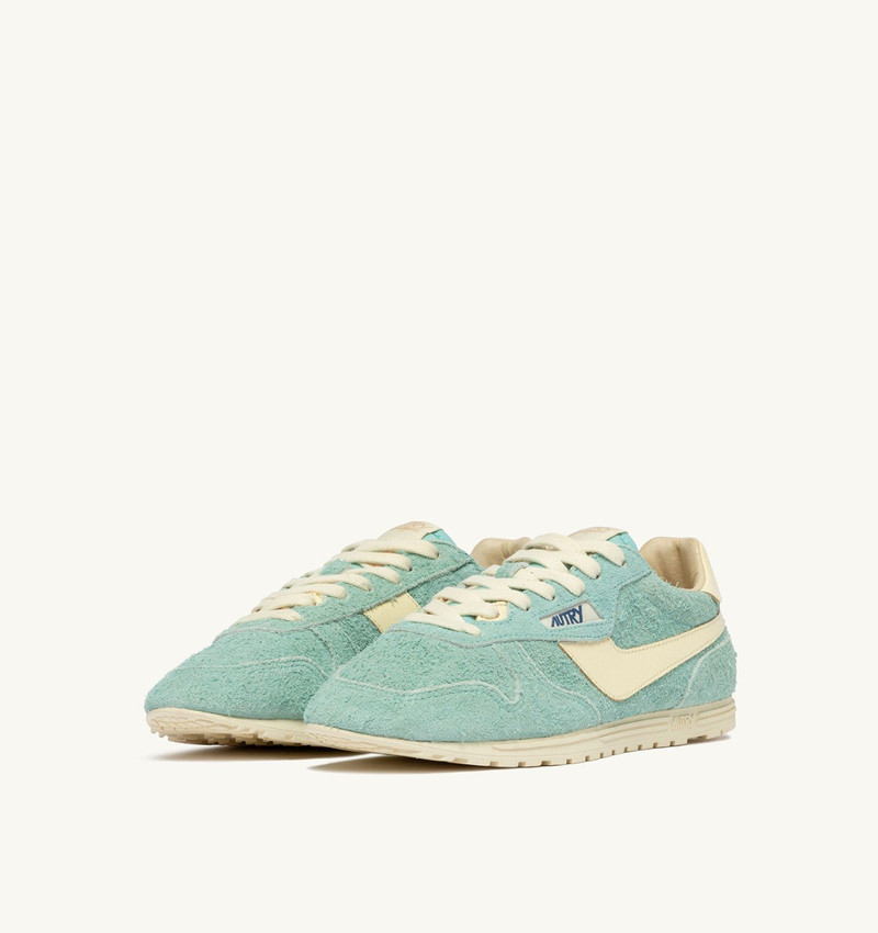 AUTRY WINDSPIN SNEAKERS IN JASMINE AND RUTABAGA SUEDE AND LEATHER outlook