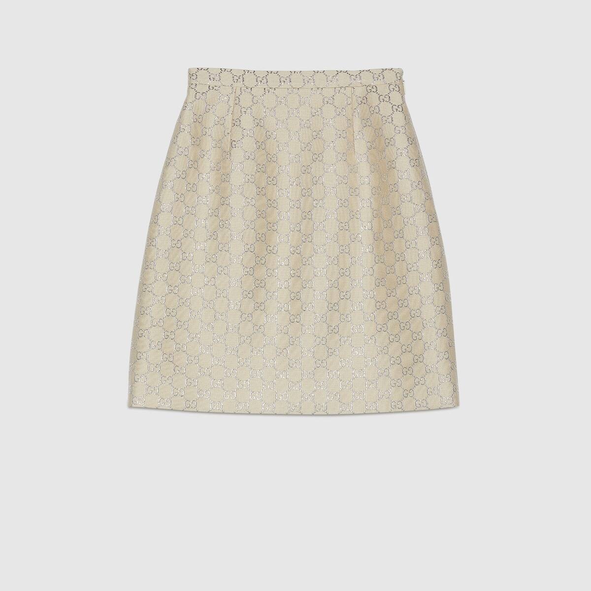 Light GG lamé mini skirt - 1