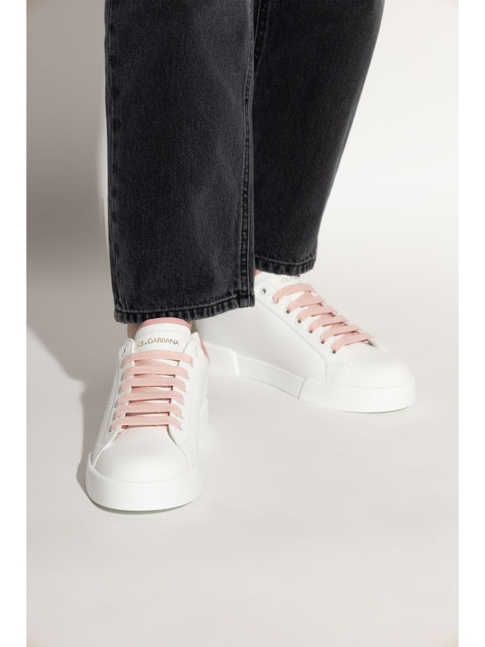 Portofino perforated-logo leather sneakers - 2