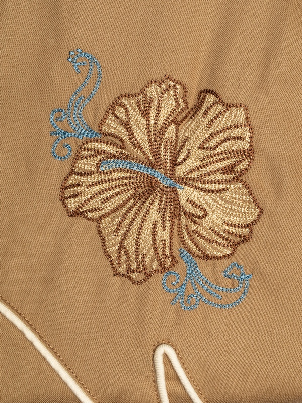 Nudie Jeans Gonzo Cowboy Flower Shirt Tobacco | REVERSIBLE
