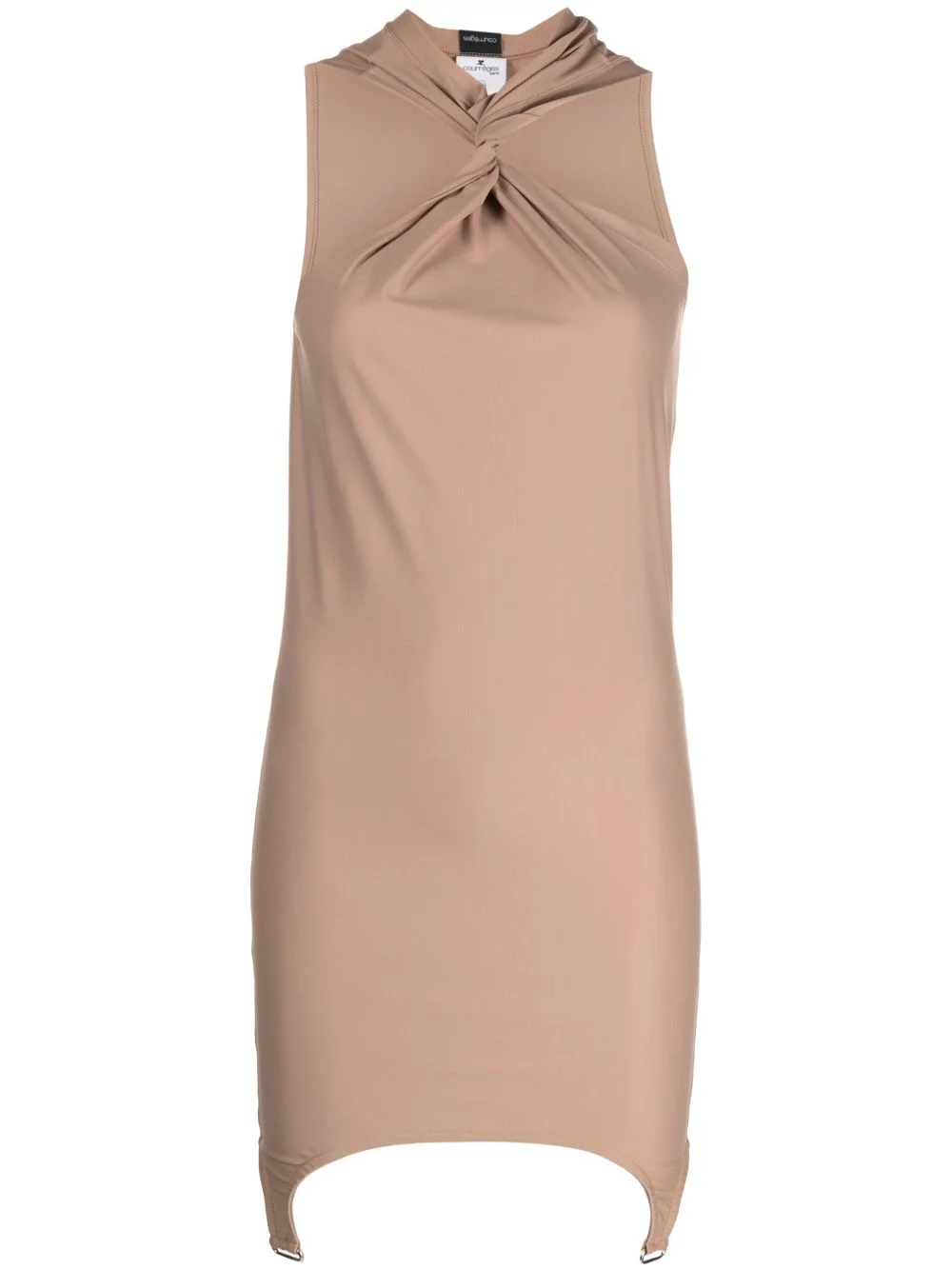 twist-detailing suspender mini dress - 1