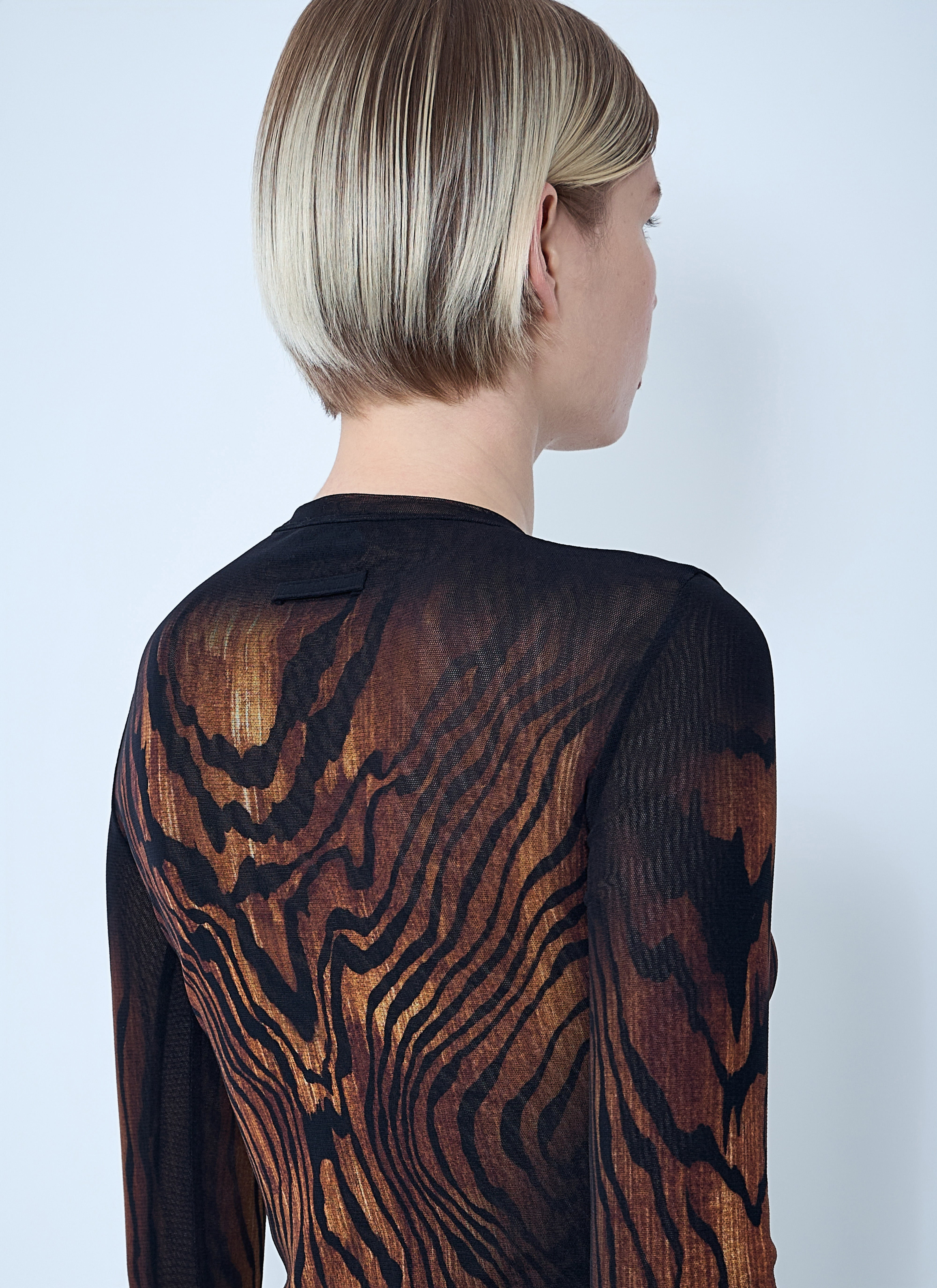 Jean Paul Gaultier Women Wood Mesh Top - 6