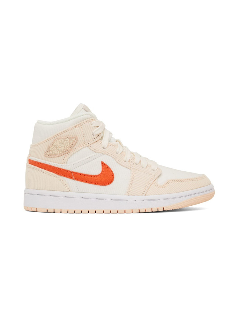 Pink & White Air Jordan 1 Mid Sneakers - 1