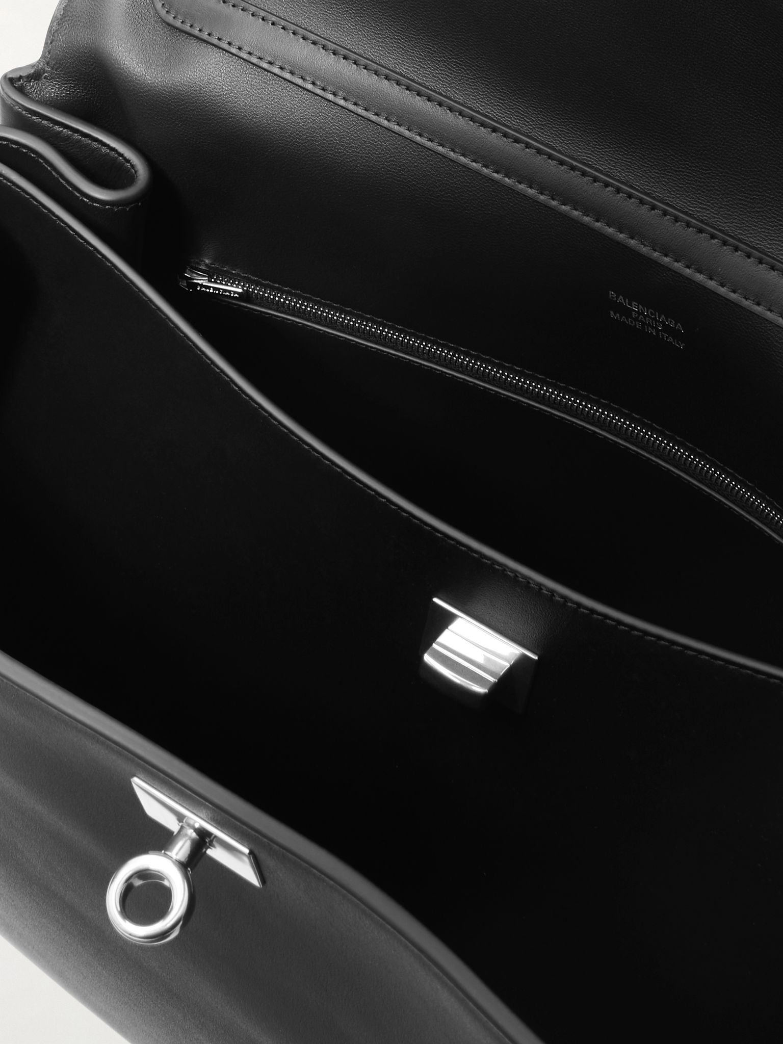 Rodeo Large Leather Tote Bag Black - 5
