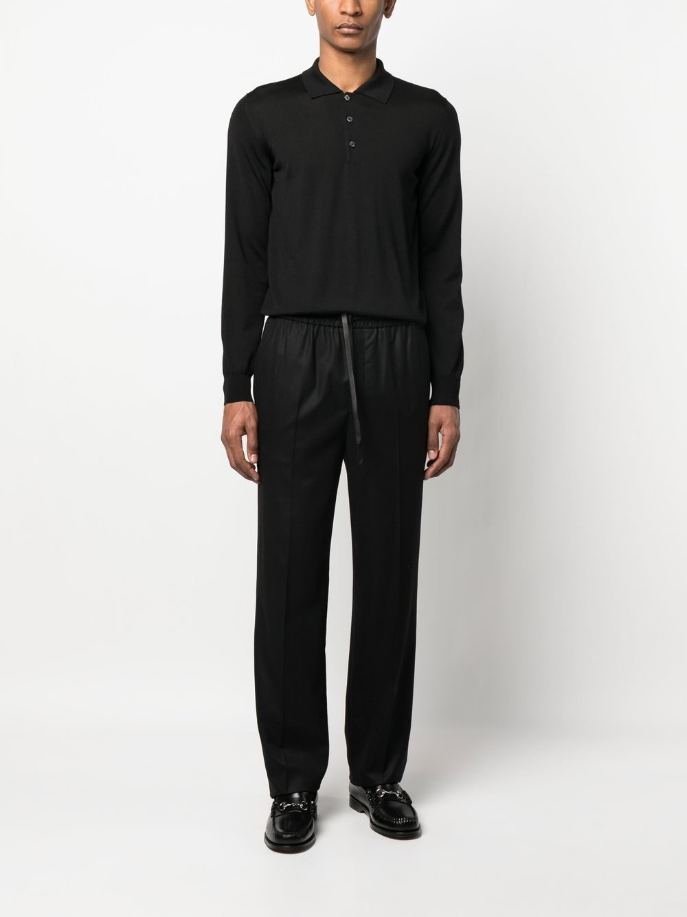 long-sleeve polo shirt - 2