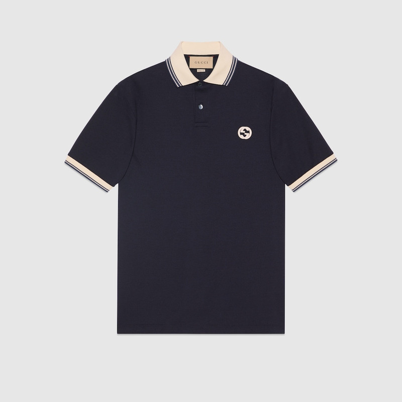 Cotton polo shirt with Interlocking G 1