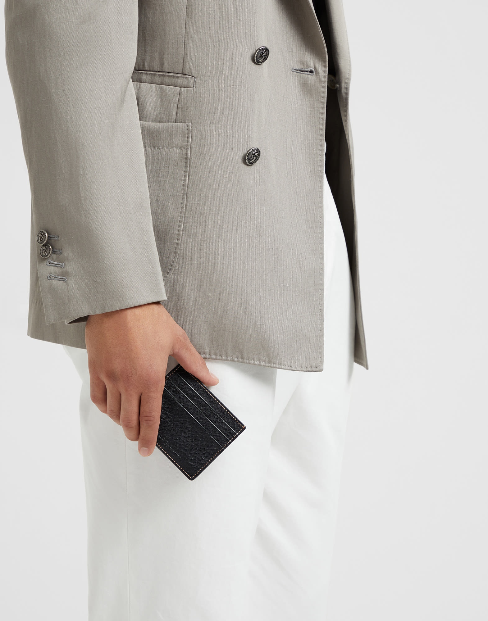 Grained calfskin mini card case - 4