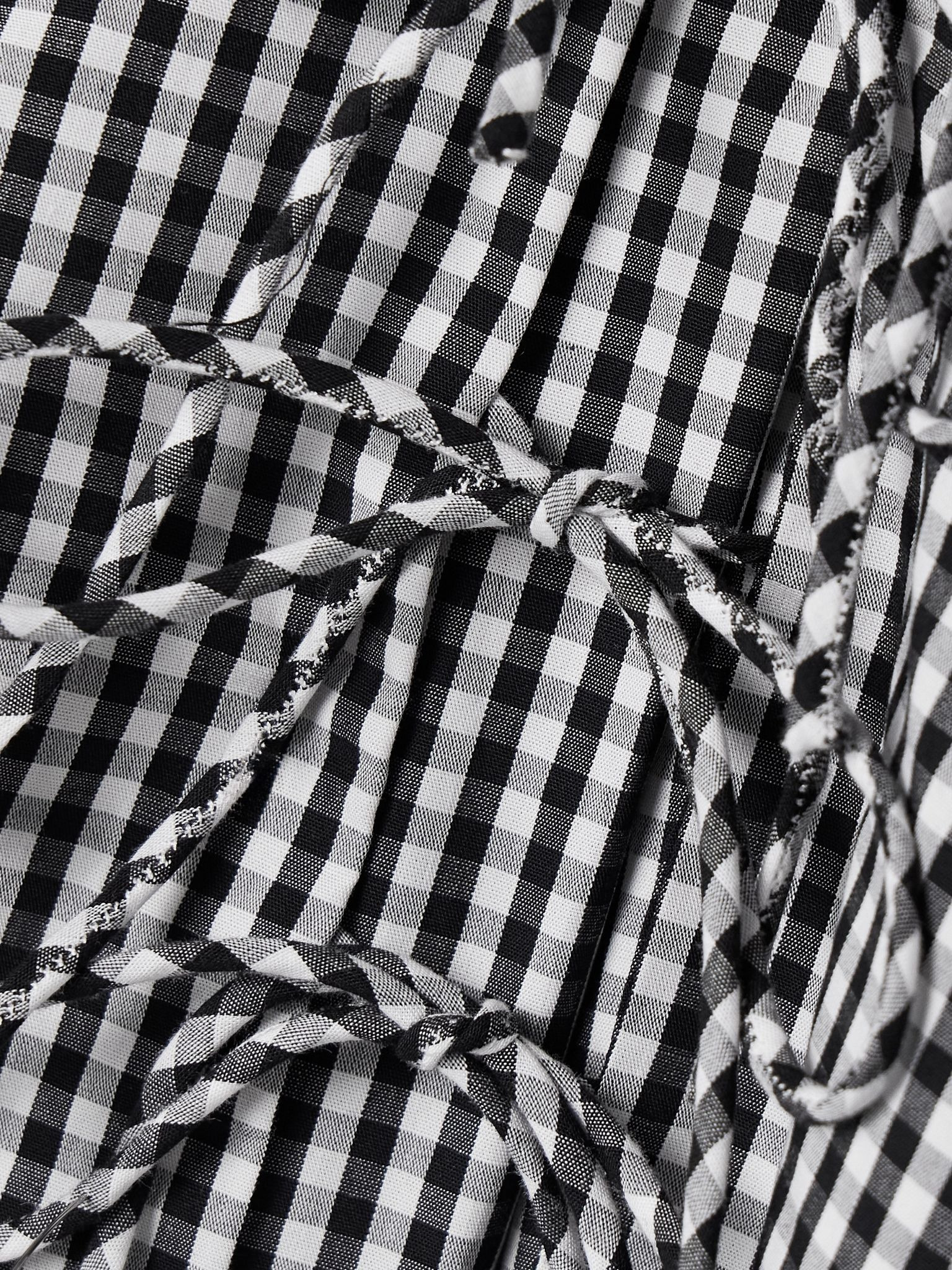 Neci gingham cotton-poplin camisole Black - 5