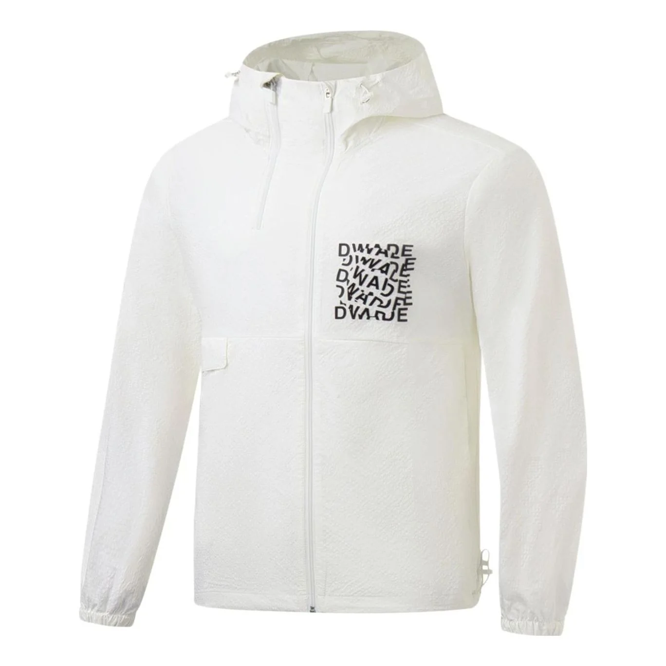 Wade 도표 가득 차있는 Zip 두건 재킷 'White' AFDT319-3의 Li Ning 방법 - 1