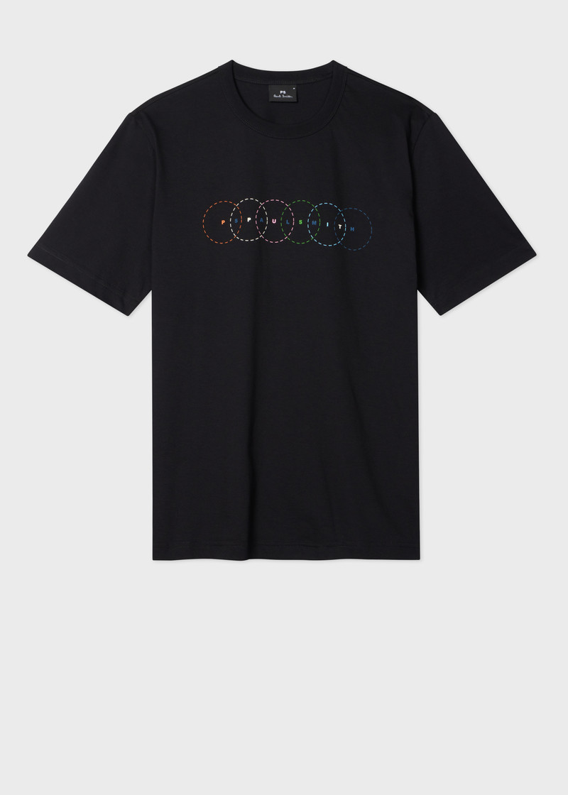 Black Multi Circles Print T-Shirt 1