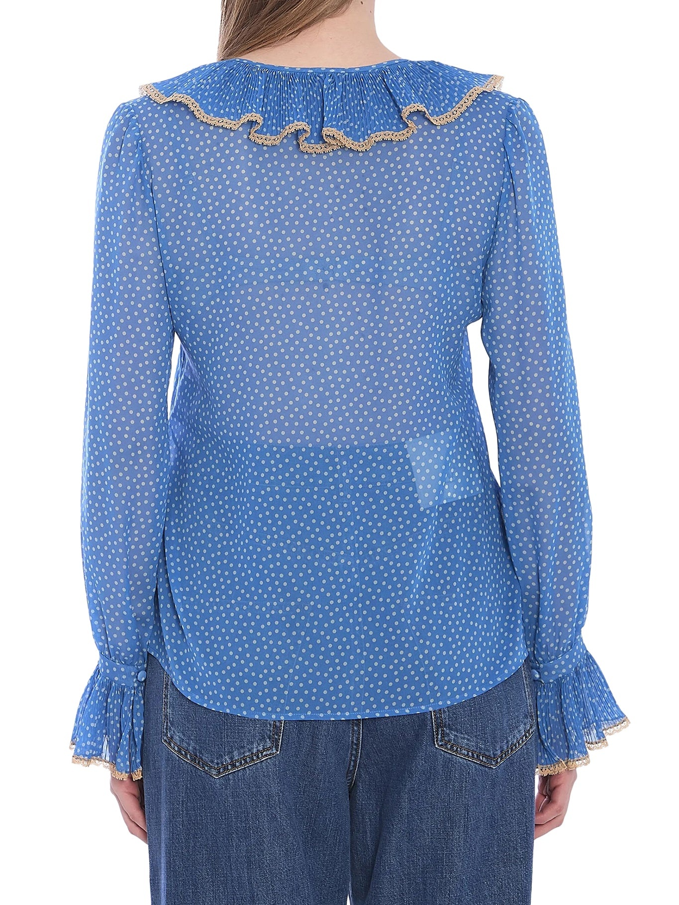 POLKA DOT SILK BLOUSE - 3