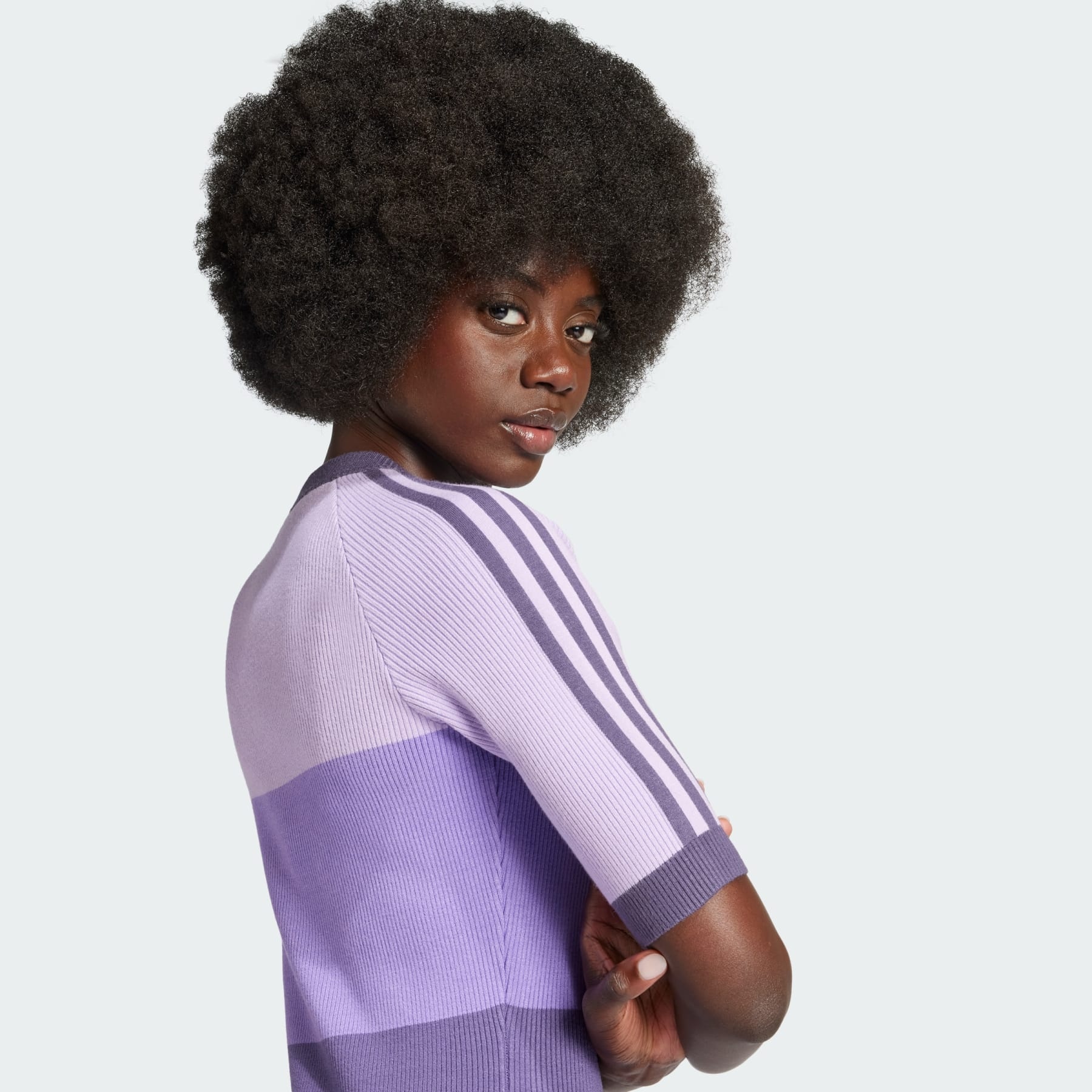[ADIDAS] ワンピース KSENIASCHNAIDER ニットドレス パープル adidas Kseniaschnaider Knit Dress | REVERSIBLE