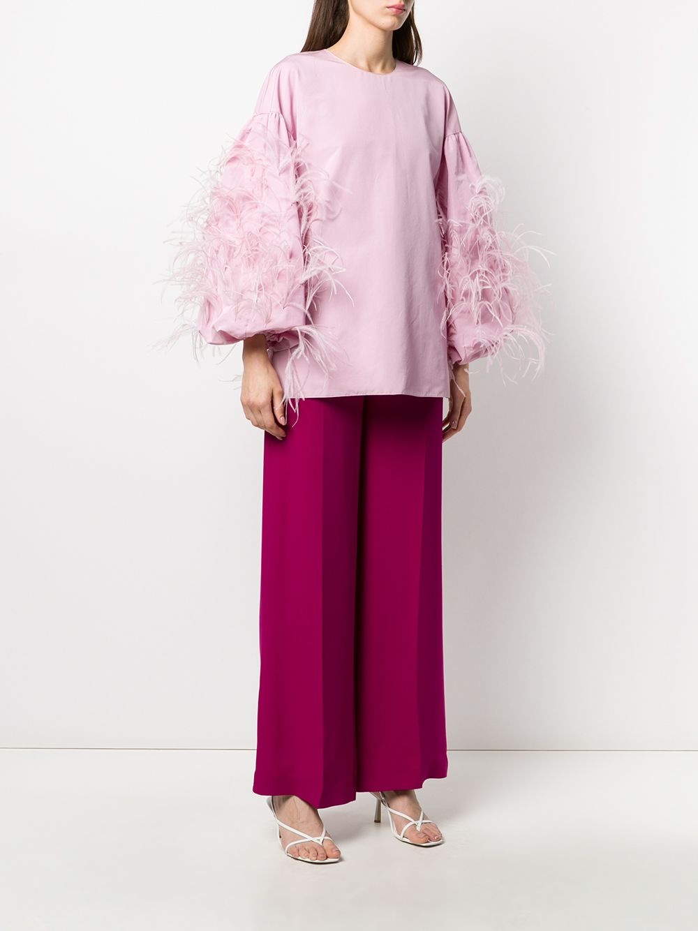feathered sleeve top - 3