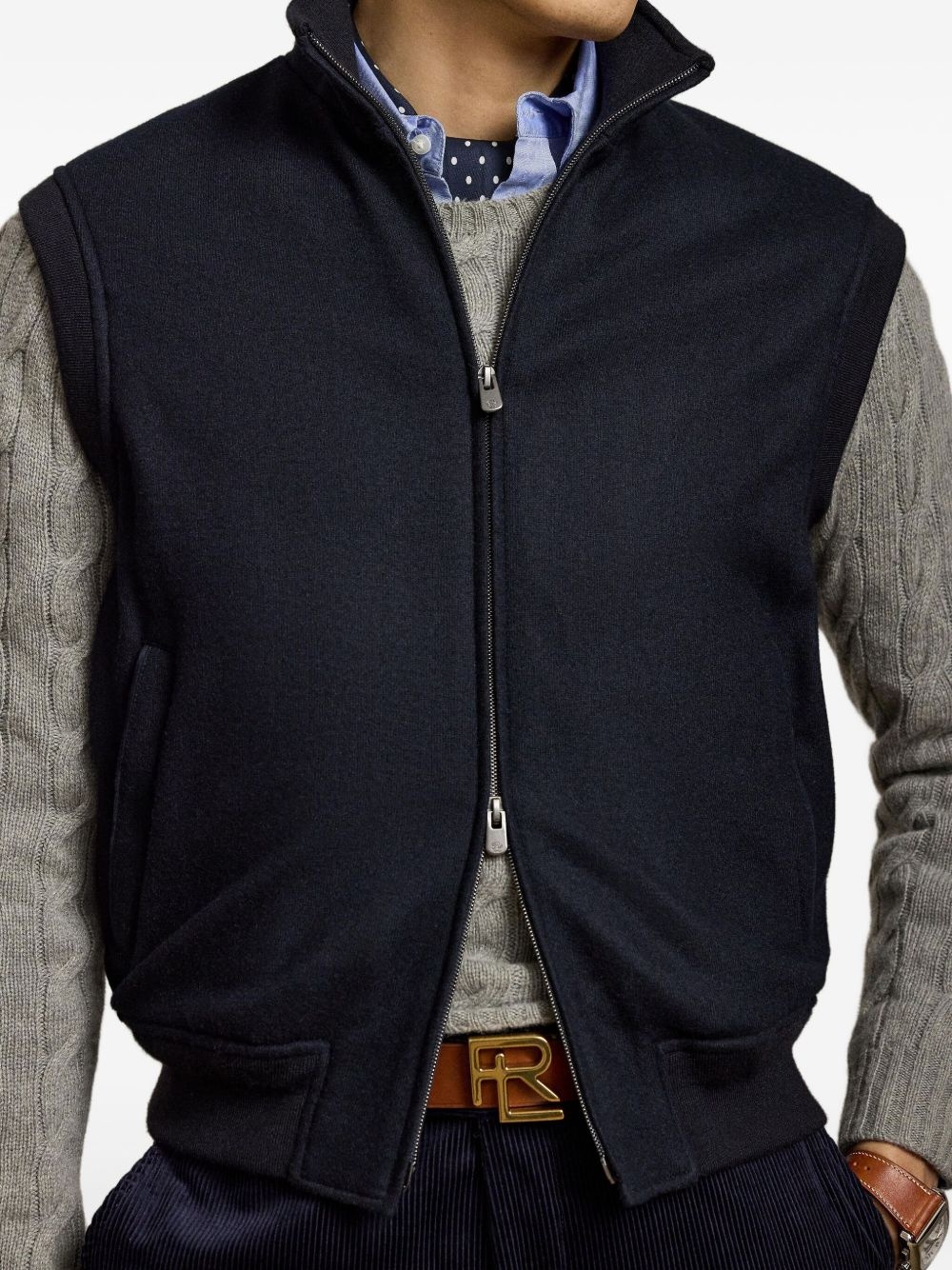 zip-up gilet - 5