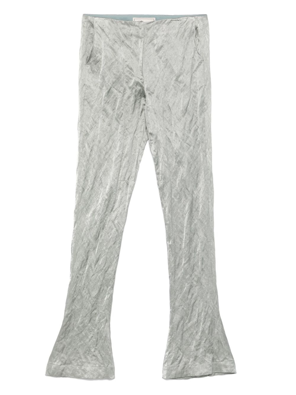 crinkled-satin trousers - 1