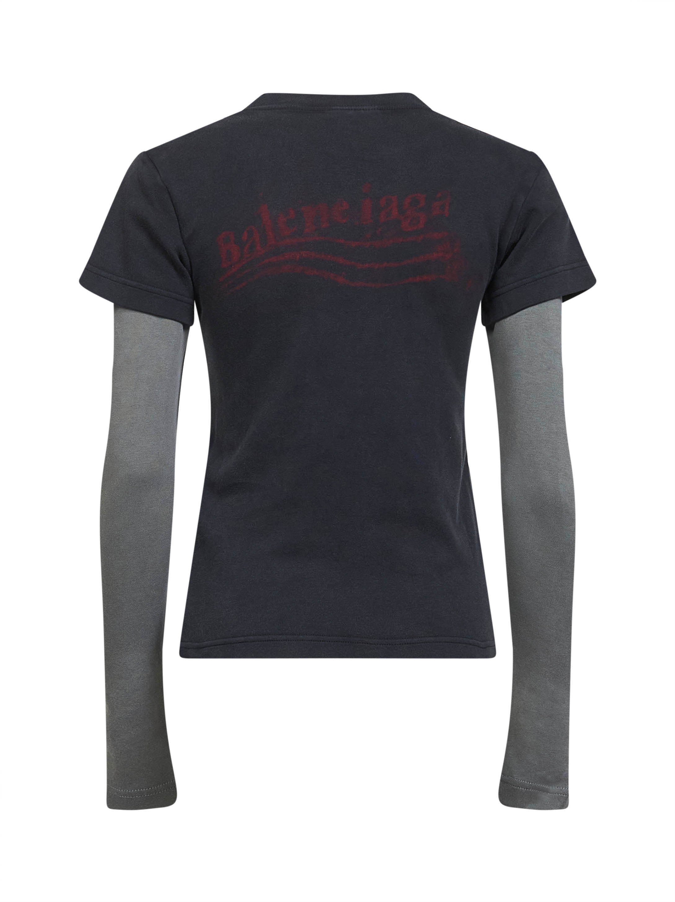 Black Washed Crayon Political T-Shirt - 2