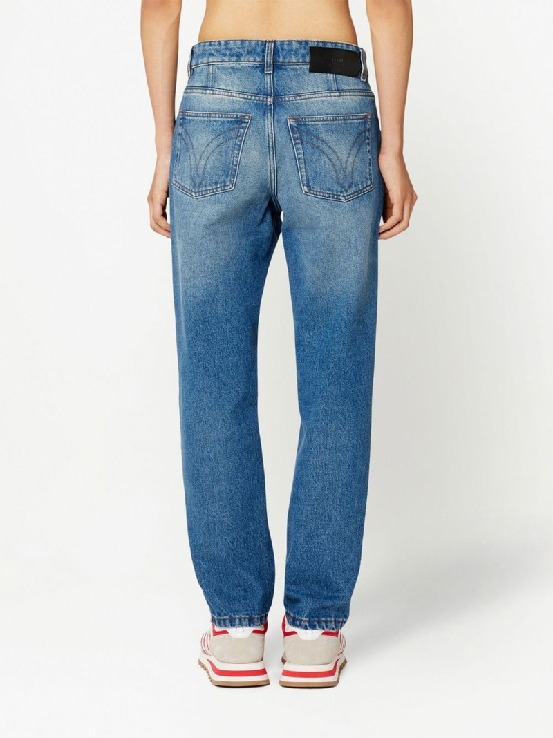 mid-rise straight-leg jeans 5